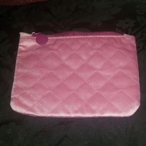 Soft velvet pink makeup bag